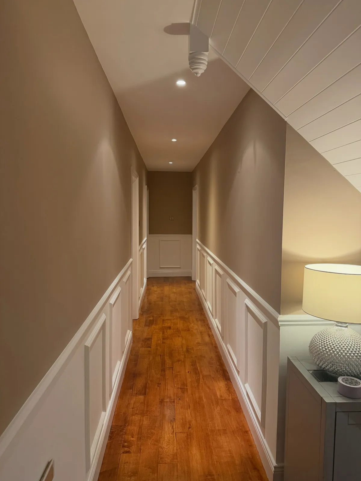 Hallway with panelling decorated in a Cork home