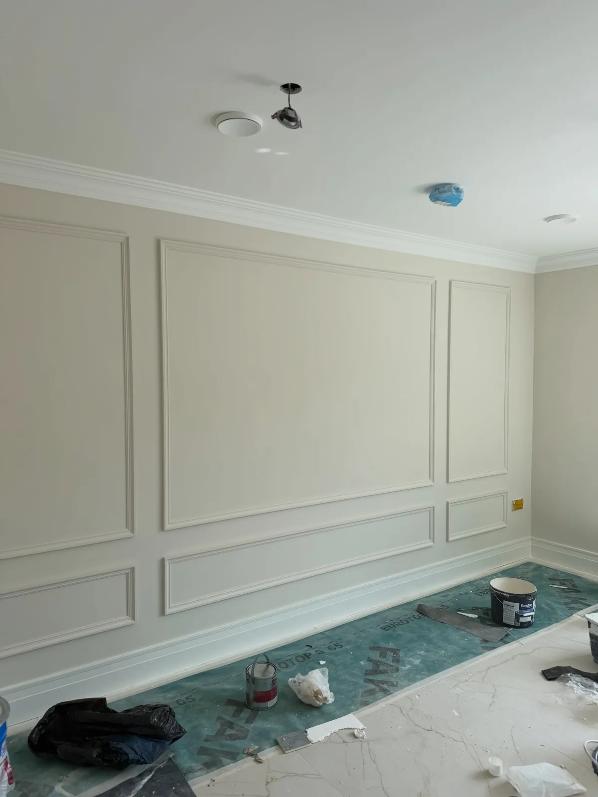 Wall panelling prepared and finished in a Cork home